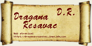 Dragana Resavac vizit kartica
